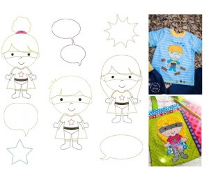 Stickserie - Kleine Superhelden Fransenappli